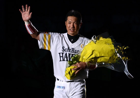 引退セレモニーの際の小久保裕紀氏