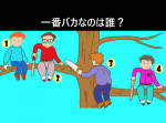 【ひらめき力クイズ】木を切ろうとしている中で一番バカだと思うのは何番の子？