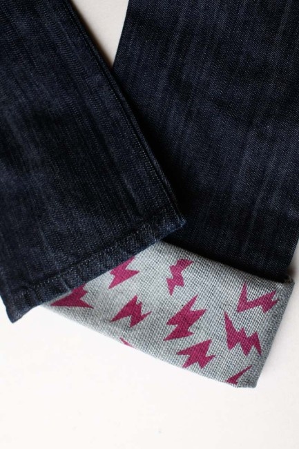 京都デニム ロールアップ染め