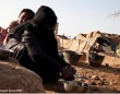 空爆を受けたアル・マズラク避難民キャンプ（2013年2月撮影）