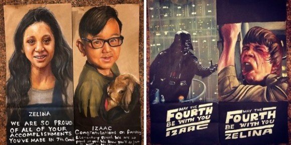 とうちゃんすげえ！子供たちのランチ用の紙袋に超絶すごい絵を毎回描き続けている（アメリカ）