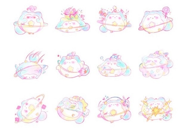 まるしっぽくんスタンプ