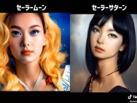AIに「セーラームーンのキャラクターをリアルな人間っぽくして」と入力したらこうなった
