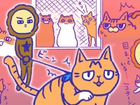アレな生態系日常漫画「いぶかればいぶかろう」第35回：室内飼いの猫たちをお散歩させた時の反応