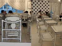 話題の「2D Cafe」（以下写真は2019年8月23日、Jタウンネット編集部撮影）