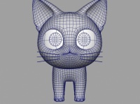 製作中のチーの3DCGモデル
