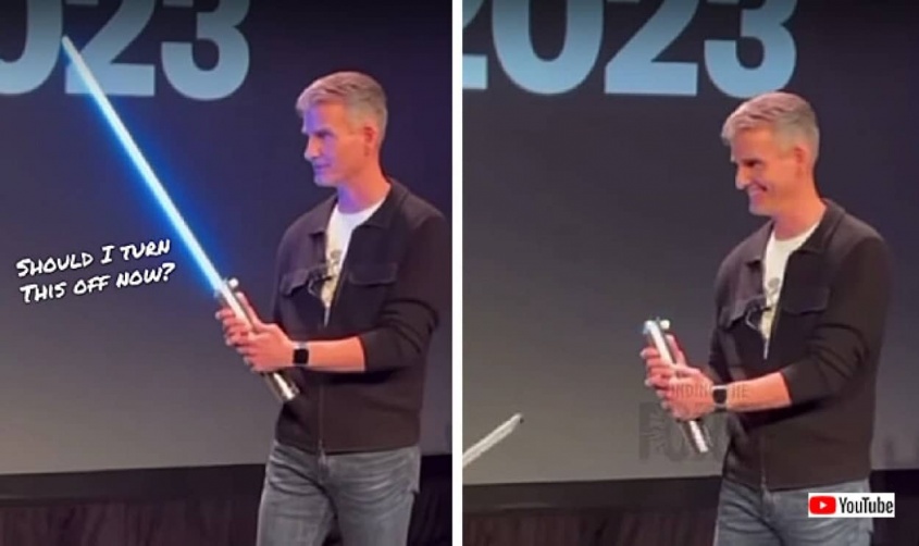 シャキーンと出てきた！ディズニーが本格的なライトセーバーをお披露目