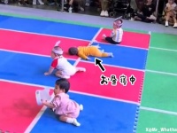 完全に落ちてるがな！赤ちゃんのハイハイ競争会場はこちらです