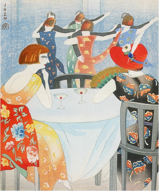 （イメージ）「踊り 上海ニューカルトン所見」1924年 画：山村耕花 ウィキペディアより