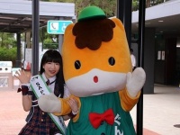 もえのあずきさんとぐんまちゃん（以下、2018年4月24日、Jタウンネット撮影）