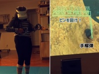 VRこえぇえええ！手榴弾から逃れるために女性が向かった先がやばかった