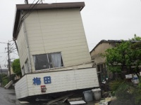 熊本地震で被害を受けた、熊本県上益城郡益城町の様子