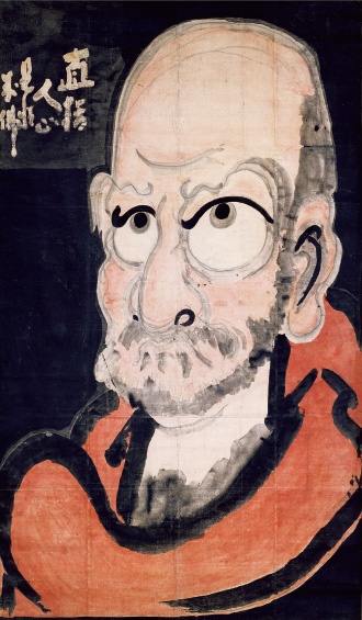 達磨像（だるまぞう） 白隠慧鶴（はくいんえかく）筆　 江戸時代（18世紀）｜大分・萬壽寺