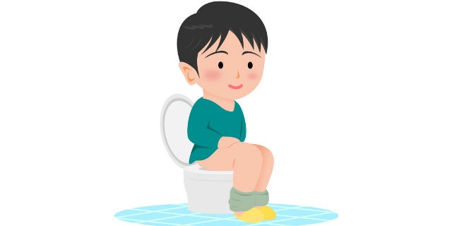 トイレに行く子供