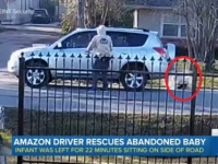 Amazon配達員、車泥棒が路上に捨てた赤ちゃんを救助し、無事母親の元へ返す（アメリカ）