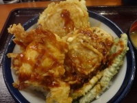 これが噂の「Ｗハンバーグ天丼～BBQソース」￥730