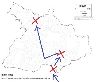 大永鎌倉合戦・地図