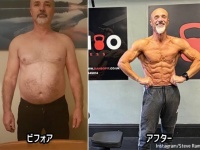 60歳の肉体改造。1年間でブヨからマッチョに変身したおじいさん