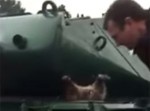 動物からのＳＯＳ！　戦車にハマったアライグマを救出せよ