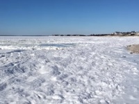 もうこんなの海じゃない！完全凍結した浜辺の様子を撮影した映像。南極じゃなくアメリカです。