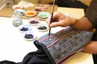 京都デニム ロールアップ染め