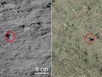 月の裏側で、謎めいた半透明のガラス玉を発見