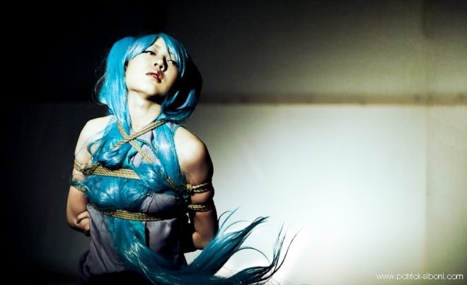 2011年「ロンドン緊縛美の祭典」での海月くらげの縛り