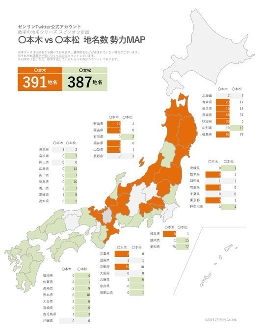都道府県別の細かい数字はこちら（画像はゼンリン提供）