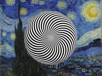 ゴッホの名画「星月夜」をさらに楽しむ方法。錯視動画を見た後に鑑賞すると、不思議な世界へいざなわれる