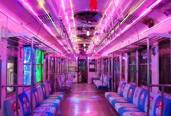イルミネーション電車内観（画像提供：銚子電気鉄道）