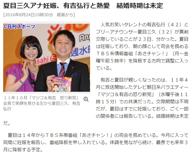 日刊スポーツ　ウェブサイト