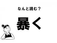 【難読】“ぼうく”じゃない！　「暴く」の正しい読み方