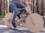 制作時間２００時間！ほぼ木で作られた木製自転車が走行も可能で凄い！