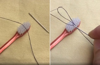 なるほどそうきたか！歯ブラシを使って針に糸を通す方法【ライフハック】