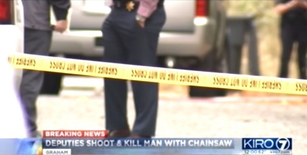 米でチェーンソーを持った男が保安官代理に向かって突進した末に死亡