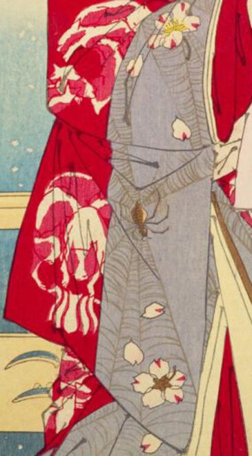 全盛四季冬 根津庄やしき大松楼 画：月岡芳年 国立国会図書館デジタルコレクションより（部分）