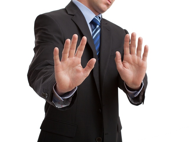 Man showing disgust