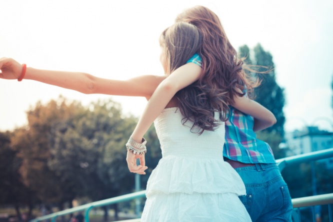 beautiful hipster young women sisters friends