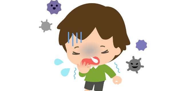 ウイルス感染する子ども