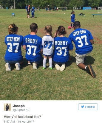 ツイッターに投稿されたサッカー少女の家族写真が物議を醸す