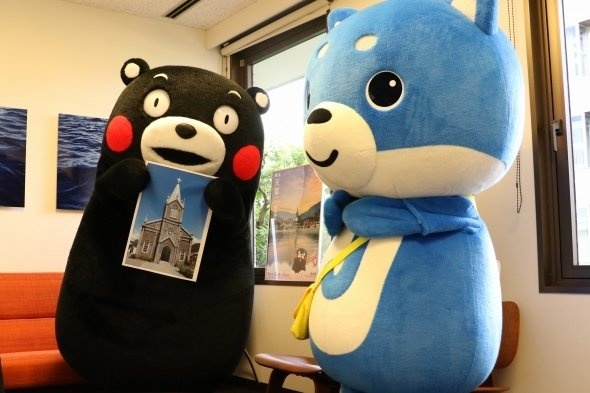 ようこそ、くまモン！（以下、Jタウンネット撮影）