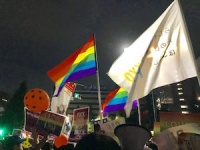 杉田水脈LGBT差別抗議デモ（撮影・編集部）