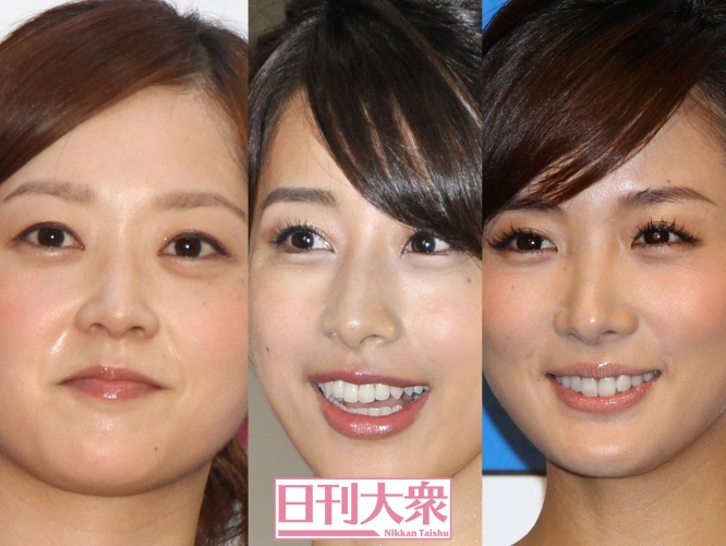 水卜麻美アナウンサー、加藤綾子、高島彩