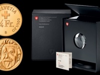 直径3ミリ。スイス造幣局が世界最小の記念金貨を発行、表にはアインシュタインの顔