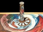 円筒に映し出すと絵画へと変身する“アナモルフォーシス技法”がすごい！