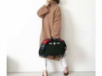 ニットワンピは、白スキニーでカッコかわいく着る　＃東京365日コーデ