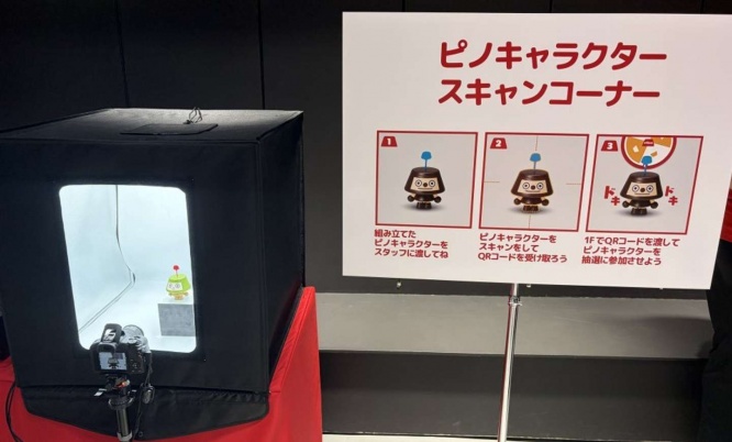 作ったフィギュアをスキャン（筆者撮影）