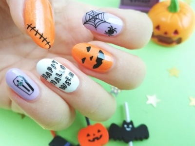 【ほぼ100均ネイル】ザ・ハロウィン！　「ジャックオランタンネイル」の作り方