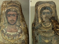 美しい装飾の織物で包まれた古代エジプトのミイラの中身の謎をCTスキャンで解明