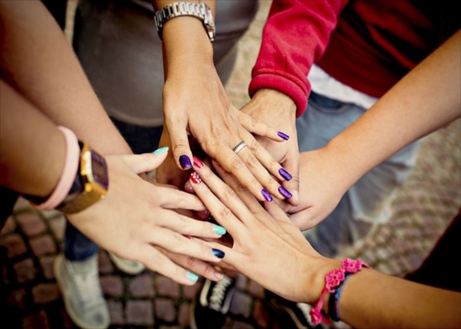 Teenage friendly hand
